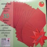 Papiermix für Bascetta Stern - Rot